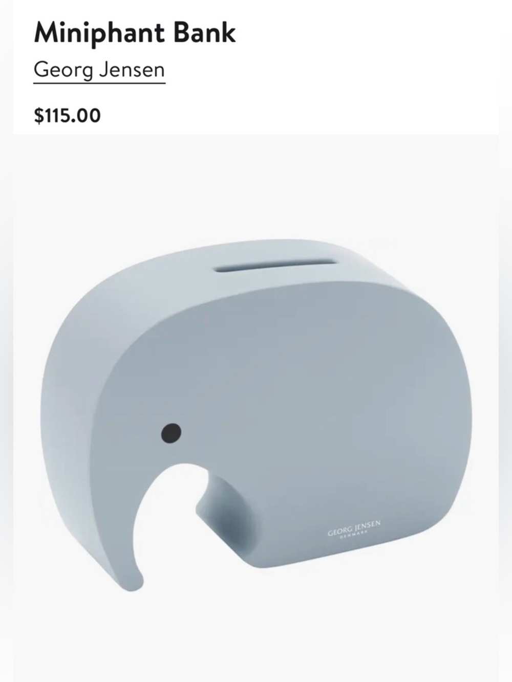 NWT Georg Jenson MiniPhant Bank